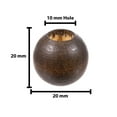 thumbnail image 2 of Craft County Round Wooden Beads for DIY Jewelry Making Necklaces & Bracelets or Macrame Crafts - Multiple Sizes & Paint / Stain Options Available, 2 of 3