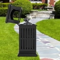 thumbnail image 6 of YIYIBYUS Outdoor Trash Can Modern Black Freestanding Commercial Garbage Bin with Dual-Sided Open Design for Patios, Parks, Lobbies, Malls, 6 of 19