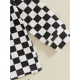 thumbnail image 7 of Suealasg Toddler Baby Boys Clothes 6M 1T 2T 3T Long Sleeve Crew Neck Checkerboard Print Tops Long Pants Set Infant Boys Fall 2Pcs Outfits, 7 of 7