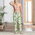 thumbnail image 5 of Uemuo Tulips Flowers Pattern Men's Wide Leg Palazzo Lounge Pants with Pockets Light Weight Loose Comfy Casual Pajama Pants-Small, 5 of 9