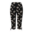 thumbnail image 4 of Snoarin Capris d'Été Grande Taille pour Femmes Pantalons Décontractés à Cordon Imprimé pour Femmes en Solde, 4 of 5