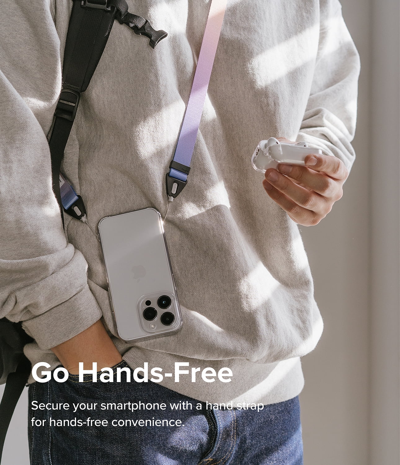 Ringke Shoulder Strap Designed for Cell Phone Cases, Keys, Cameras & ID QuikCatch Lanyard Adjustable Crossbody String - Aurora