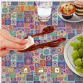 thumbnail image 5 of Pioneer Flower Floral Print Pattern Round Tablecloth 70"x70", Wrinkle Resistant Wipeable Table Cover for Kitchen Dining Room Picnic Patio and Party, 5 of 5