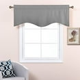 thumbnail image 7 of Frontwalk 2 Panels Blackout Curtain Thermal Insulated Rod Pocket Energy Efficient Privacy Valance UV Protection 2Pcs Light Gray-Valances W:57"x H:18"/ 145cm*45cm-1PCS, 7 of 7