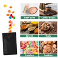 thumbnail image 3 of 100 pcs resealable stand up pouches, odor proof bags, sealable foil bags for packaging - black, 3 of 5