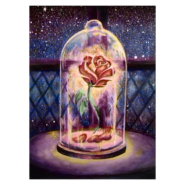 Hilo de algodón bordado DIY 11CT estampado punto de cruz rosa en vidrio Kit ilustraciones Hugtrwg Para estrenar