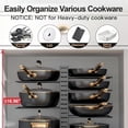 thumbnail image 4 of Pots and Pans Organizer Rack under Cabinet, 8-Tier Kitchen Cabinet Organizers and Storage, Adjustable Pot Racks, Pot Organizers inside Cabinet with 3 DIY Methods Baking Rock, 4 of 10