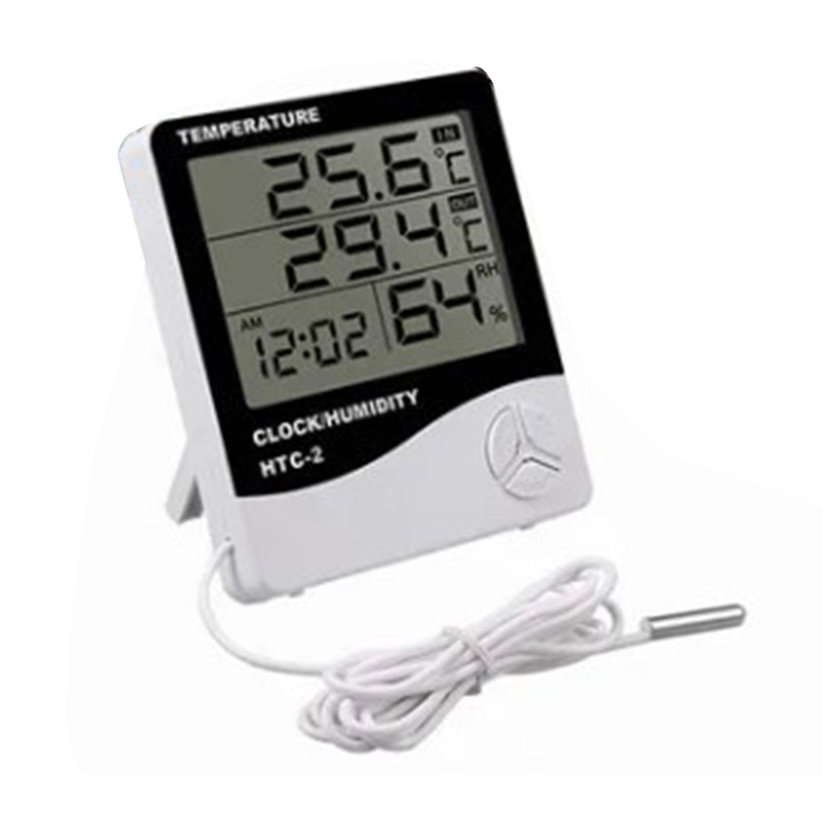 Thermomètre Hygromètre Numérique Grand Écran - Température Intérieure Extérieure Avec Sonde Étanche Pour Serre