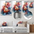 thumbnail image 4 of Designart "Fire Guitar Dry Watercolor painting II" Entertainment Metal Wall Art Prints, 4 of 5