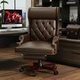 330LBS Executive Office Chair with Footstool, Ergonomic Design High
