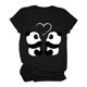 thumbnail image 4 of Camiseta estampada de manga corta con estampado de animales para mujer, cuello redondo, informal, suelta, blusas, camisas, túnicas Pompotops hkajfhjk462465, 4 of 5