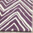 thumbnail image 3 of SAFAVIEH Cambridge Sam Geometric Wool Area Rug, Purple/Ivory, 3' x 5', 3 of 7