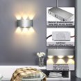 thumbnail image 5 of Foco empotrable de pared de aluminio cepillado para interiores, empotrable para mesita de noche, compatible con pasillo, sala de estar, dormitorio, lámpara de pared para pasillo, color blanc, 5 of 5