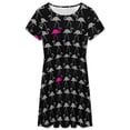 thumbnail image 3 of Flamingo Flock Dress Summer Street Style Dresses Female Short Sleeve Printed Sundress, 3 of 7