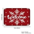 thumbnail image 4 of SPXUBZ Non Slip Flannel Floor Mat Welcome Snowflake Design Red Christmas Theme for Bathroom Kitchen Bedroom Decor 16x24 inch, 4 of 5