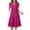 Red, variant on Rvkxad Womens Summer Dress Ruffle Sleeve V Neck Casual Spring Boho Solid Loose Flowy Tiered Sundress Smocked A-Line Midi Dress Black XL