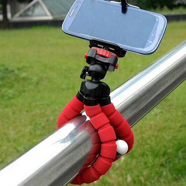 Mini soporte de trípode de pulpo de esponja Flexible portátil para cámara de teléfono móvil