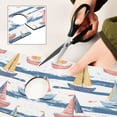 thumbnail image 6 of Yayeee Faucet Mat for Kitchen Sink 14.7" Diatomite Long Splash Guard Pad, White Hand Drawn Sailboats, 6 of 7