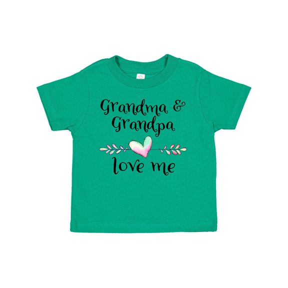 Inktastic Grandma and Grandpa Love Me Heart Grandchild Boys or Girls Toddler T-Shirt