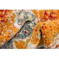 thumbnail image 4 of Unique Loom Rosso Collection Area Rug - Violino (8' Round Orange/Beige), 4 of 6