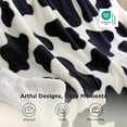 thumbnail image 4 of Gentlesoft Cow Print Blanket for Christmas, Cute Cow Bedding Sherpa Fleece Thick Warm Throw Blanket Cozy Gifts for Women, Men, Kids, Teen Girls & Boys, Grandkids, Black and White, 50"x60", 4 of 8