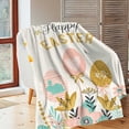 thumbnail image 7 of HongHeng Easter Eggs Throw Blanket, Cute Soft Ligtweight Blanket, Durable Cozy Anti-Pilling Flannel Fleece Blanket for Baby Kids Girls Gift Home Decor 27x39 in, 7 of 7