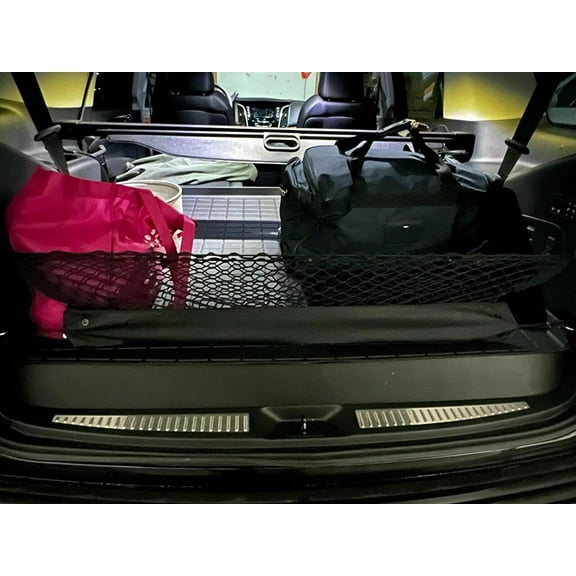 EACCESSORIES EA Rear Trunk Organizer Cargo Net for GMC Yukon 2015-2023 – Envelope Style Cargo Net – Premium Mesh Elastic Car Trunk Organizer Vehicle Carrier Storage – Compatible with GMC Yukon