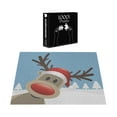 thumbnail image 5 of Ambesonne Christmas Jigsaw Puzzle, Reindeer Rudolph Hat, Heirloom-Quality Fun Activity for Family Durable Cardboard, 1000 pcs, Pale Blue Red Pale Brown, 5 of 5