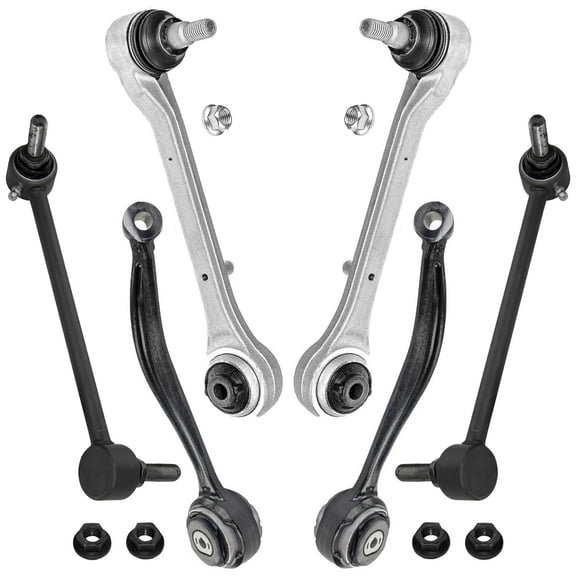 Detroit Axle - AWD 6pc Front End Kit for 2013-2019 Cadillac ATS 2020-2022 CT4 2 Lower Rearward Control Arms with Ball Joints 2 Lower Forward Control Arms 2 Sway Bars