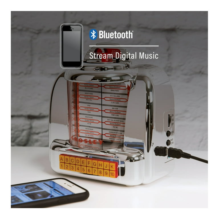 Crosley Diner Bluetooth FM Radio Jukebox, Multicolor