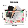thumbnail image 3 of Cute Strawberry 2 Pack Pencil Pouch for 3 Ring Binder Smooth Zipper Folders with Pockets Clear Window Pencil Case, 3 of 6