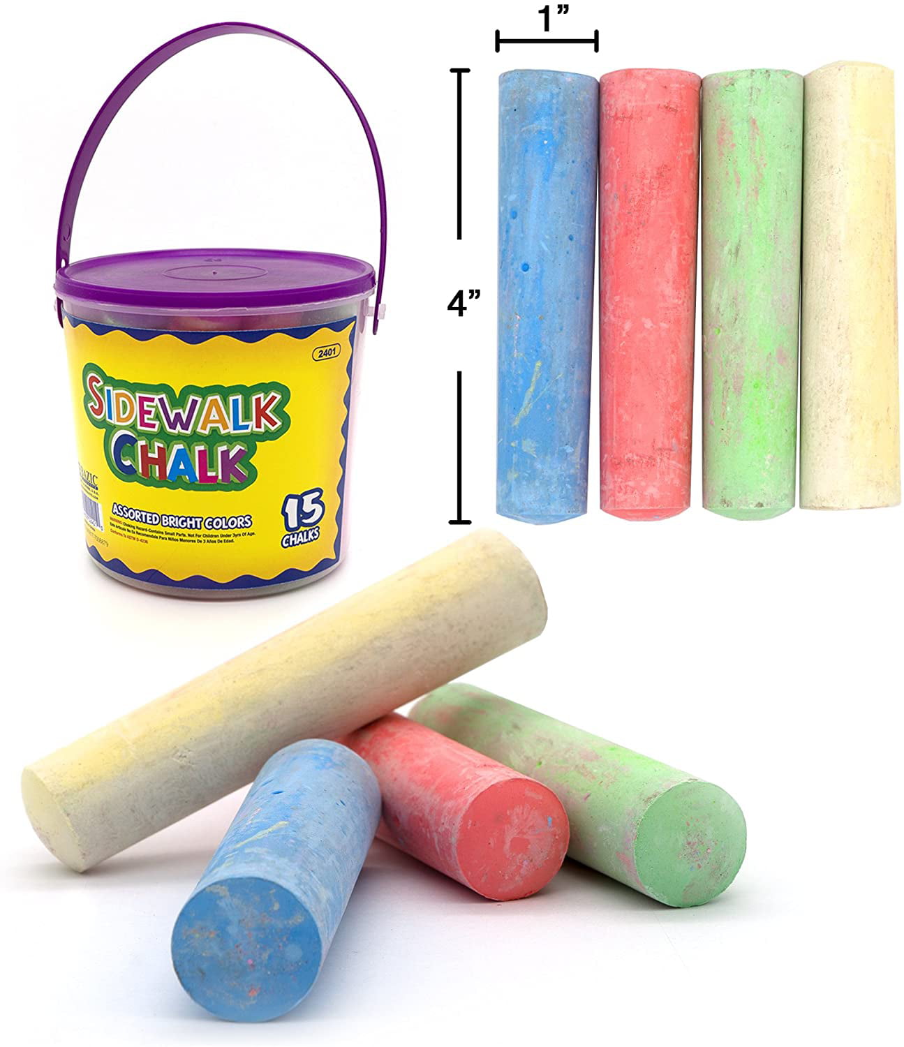 Emraw Chalk Assorted Chalk Dustless Non-Toxic Multi Colored Chalkboard Chalk School Office and Sidewalk Outdoor Chalk Block Bundle for Art and Home Board Chalk Pack of 48 