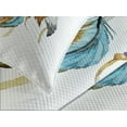 thumbnail image 4 of Ambesonne Feather Quilted Bedspread Set 3 Pcs, Watercolor, Queen Size, Brown Blue Grey, 4 of 5