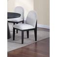 thumbnail image 5 of Elegant Comfort Dining Chairs White Fabric Upholstered Seat Sleek Black Frame 4pc Side Chairs Dning Room Furniture, 5 of 8