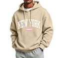 thumbnail image 2 of MXALUOB Hooded Sweatshirts for Men Letter Graphic Warm Fashion Pullover Drawstring Drop Shoulder Fall Winter Hoodies Casual Streetwear, 2 of 6