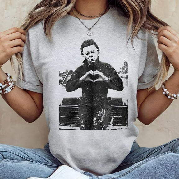 Michael Myers Vintage Scary Movie Sweatshirt, Distressed Retro Horror Shirt, 90's Style Retro Horror Gift, Men's And Women's Graphic Tee 100% Cotton by TBun, Full Sizes S-5XL