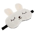 thumbnail image 1 of Conejo de peluche con forma de ojo de animal, ideal para dormir, como recuerdo de fiesta o regalo. Blanco, 1 of 8