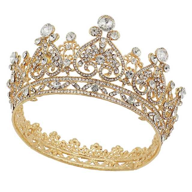 OHOIOLLA 1Ud Rhinestone Crown Dorado Para Bodas Con Y Detalle Exquisito En Aleación