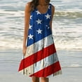 thumbnail image 2 of Enjoytime Womens Summer Dresses Flag Print Casual Loose Sleevless Round Neck Dress Women's Sundress Clothes 2024, 2 of 5