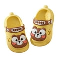 thumbnail image 4 of Hessimy Big Kids Cloud Slippers Little Children Thick Sole Slippers Cute Cartoon Beach Slides for Toddler Non Slip Boys Girls Summer Shoes slippers kids indoor(Light Yellow,5.5), 4 of 5