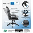 thumbnail image 3 of Pemberly Row Modern LeatherPlus Spring Tilt Office Chair in Black, 3 of 8