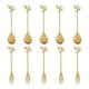 thumbnail image 2 of 50 Cuchara + 50 Tenedores Hoja de Acero Inoxidable Cuchara para Pastel de Café Tenedor Cucharas para Postre, Dorado, 2 of 8