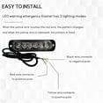 LED Emergey Strobe Lights, 6 LED High Brightness Surface Mount Warning