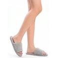 thumbnail image 2 of Time and Tru Women's Quilted Single Band Slide Slippers, Wide Width Available, 2 of 7