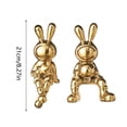 thumbnail image 2 of Binwennn Fancy Ornament Christmas Hanging Ornament Christmas Ornament Decorations Ceramic Electroplating Sitting Rabbit Rabbit Statue Home Decoration Suitable For Desks Cabinets Bookshelves Counters, 2 of 6