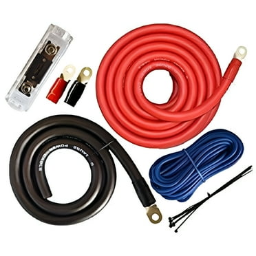 SoundBox Connected 0 Gauge Power Only Amp Kit Amplifier Install Wiring Complete 1/0 Ga Cables 4000W