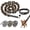 Copper, variant on Big chain leash for small dog funny, Lightweight Giant Iron Paw Dog Chain for Small Dog, Funny Fake Chains Dog Leash, Plastic Imitating Irons Chains Looks Strong and Heavy for Photo Props