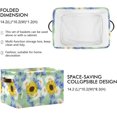 thumbnail image 3 of FREEAMG Sunflower Daisy Storage Basket with Handles Collapsible Storage Bins Canvas Fabric Storage Organizer for Shelves Closet Bedroom Living Room 1Pack, 3 of 7