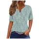 thumbnail image 1 of Camisetas Casuales de Mujer con Cuello en V Camiseta de Color Sólido, Manga Corta Casual Top para el Uso Diario, 1 of 5