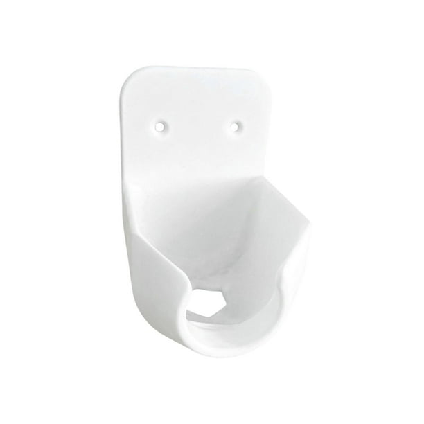 Soporte para boquilla de manguera de jardín, soporte de boquilla rociadora, instalación sencilla, de pared para garaje, balcón, cerca, granja o patio. Blanco